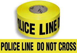 All Weather Yellow Police Line Tape - Click Image to Close